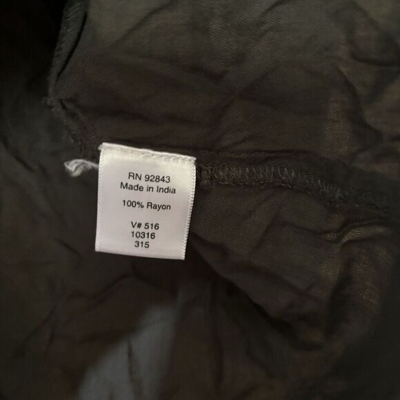 Coldwater Creek Top Womens 2X 20 22 Green Crochet Trim Button Up V Neck Blouse - Picture 5 of 6